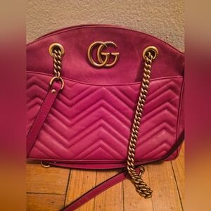 Red Gucci Marmont Handbag